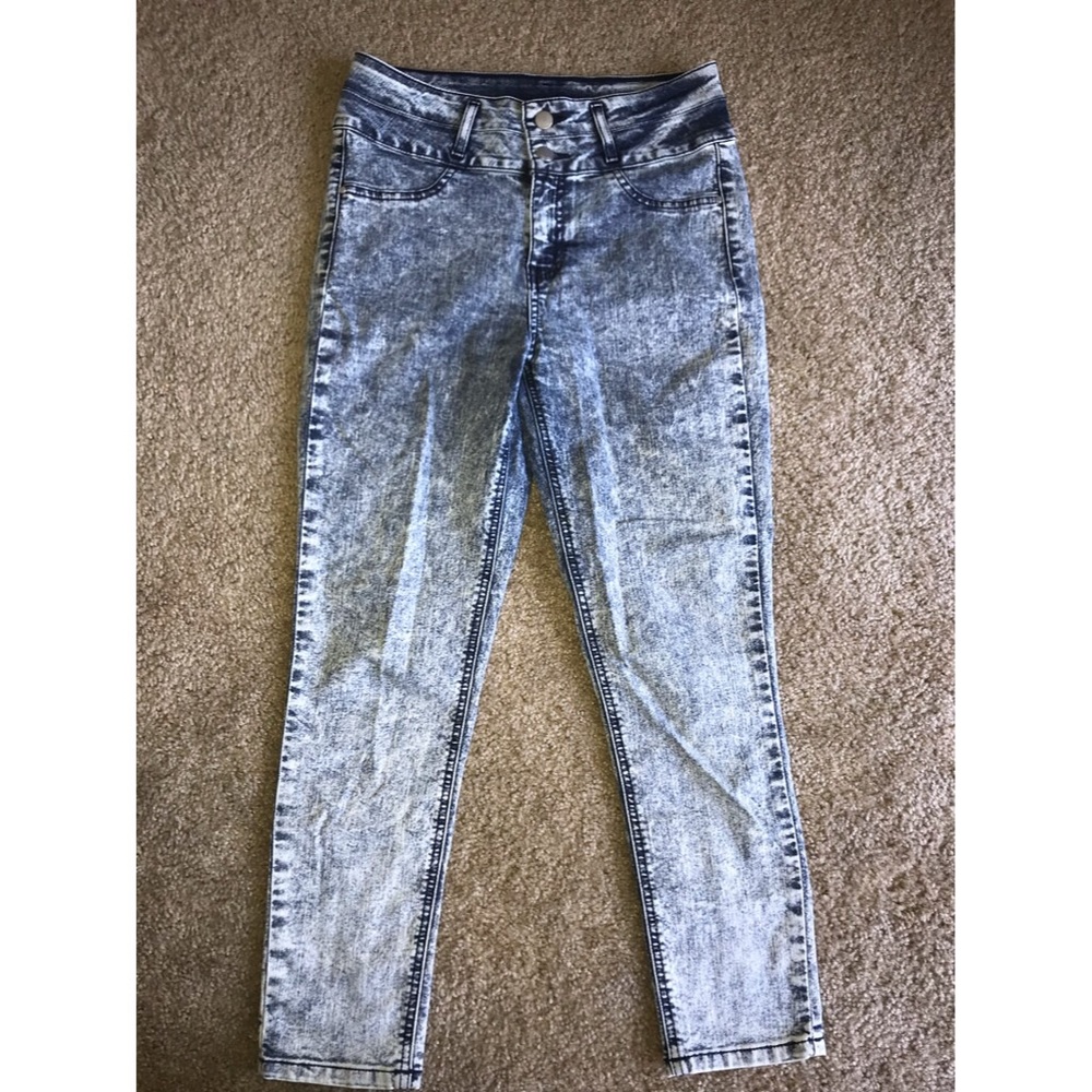 High waist ankle length jeans
